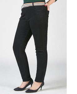 High Waist Skinny Jeans with Decorative Waist - Inspire Professional Clothing